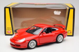 Porsche 911 996 GT3 Strasse Sarkans Bburago 1:18 30395 Metāls — attēls 8 no 8