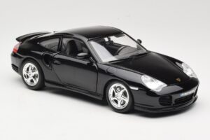 Porsche 911 996 Turbo Melns Bburago 1:18 18-12030 Metāls — attēls 6 no 8