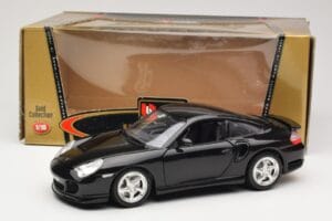 Porsche 911 996 Turbo Melns Bburago 1:18 3367 Metāls — attēls 8 no 8