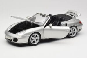 Porsche 911 996 Turbo Kabriolets Sudrabs Maisto 1:18 31660 Metāls — attēls 2 no 8