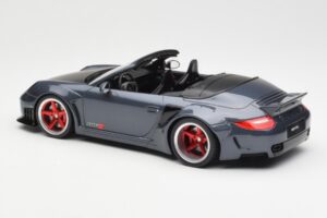 Porsche 911 997 Kabriolets Liberty Walk Pelēks GT Spirit 1:18 GT463 Sveķi — attēls 5 no 6