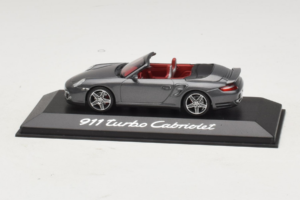 Porsche 911 997 Turbo Cabriolet Grey Metallic Minichamps 1:43 WAP02015218 Metāls