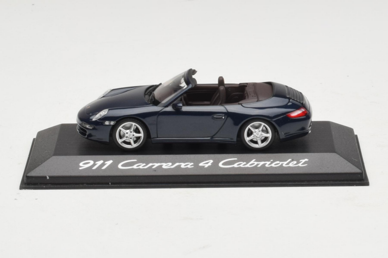 Porsche 911 997 Carrera 4 Kabriolets Tumši Zils Minichamps 1:43 WAP02015216-P1 Metāls