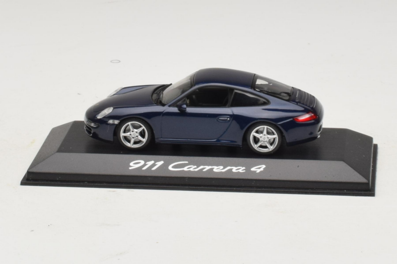 Porsche 911 997 Carrera 4 Dark Blue Metallic Minichamps 1:43 WAP02010016 Metāls