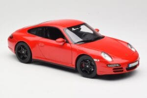 Porsche 911 997 Carrera 4S Sarkans Norev 1:18 187510 Metāls — attēls 6 no 8