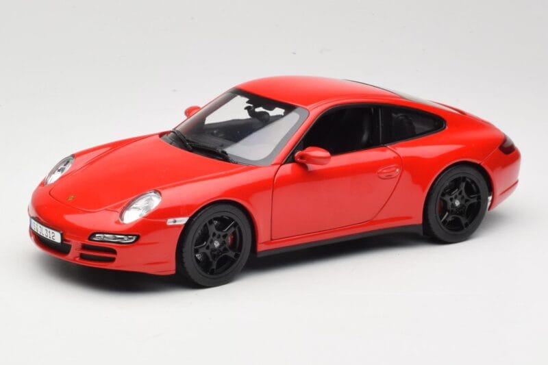Porsche 911 997 Carrera 4S Sarkans Norev 1:18 187510 Metāls