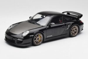 Porsche 911 997 GT2 RS Melns & Sudrabs Diski Minichamps 1:18 100069401 Metāls