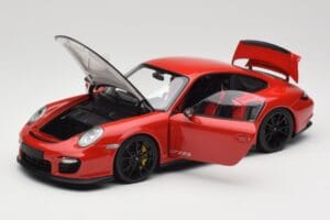 Porsche 911 997 GT2 RS Sarkans Ar Melniem Diskiem Minichamps 1:18 100069407 Metāls — attēls 2 no 8