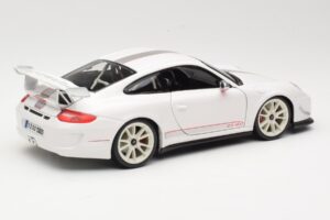 Porsche 911 997 GT3 RS 4.0 Balts Bburago 1:18 18-11036 Metāls — attēls 3 no 8