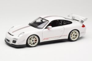Porsche 911 997 GT3 RS 4.0 Balts Bburago 1:18 18-11036 Metāls