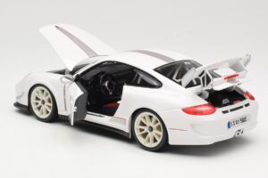 Porsche 911 997 GT3 RS 4.0 Balts Bburago 1:18 18-11036 Metāls — attēls 5 no 8