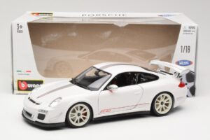 Porsche 911 997 GT3 RS 4.0 Balts Bburago 1:18 18-11036 Metāls — attēls 8 no 8