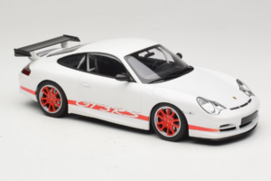 Porsche 911 996 GT3 RS Balts Sarkana Svītra Minichamps 1:18 155062020 Metāls — attēls 4 no 6