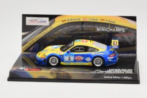 Porsche 911 997 GT3 RSR #3 24 Hours Nurburgring 2008 Minichamps 1:43 437087803 Metāls