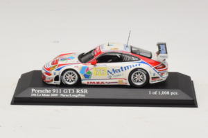Porsche 911 997 GT3 RSR #76 R. Narac / P. Long / P. Pilet 24 Hours of Le Mans 2009 Minichamps 1:43 400096976 Metāls