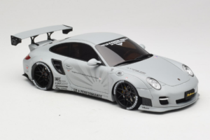 Porsche 911 997 Liberty Walk Pelēks GT Spirit 1:18 GT126 Sveķi — attēls 4 no 6