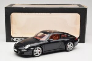 Porsche 911 997 Targa Melns Norev 1:18 187506 Metāls — attēls 8 no 8