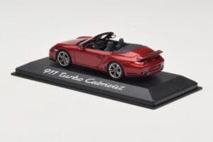 Porsche 911 997 Turbo Kabriolets Sarkans Minichamps 1:43 WAP0200130A Metāls — attēls 3 no 4