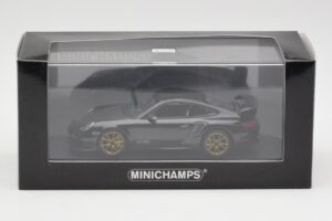 Porsche 911 997.2 GT2 RS Melns ar Zelta Diskiem Minichamps 1:43 400069402 Metāls — attēls 4 no 4