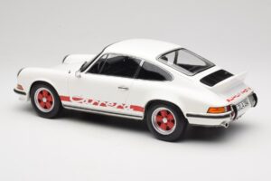 Porsche 911 Carrera RS 2.7 Grand Prix White With Red Norev 1:12 127514 Metāls — attēls 5 no 6