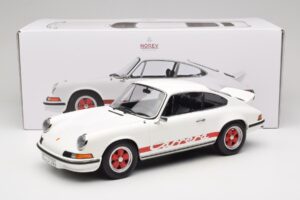 Porsche 911 Carrera RS 2.7 Grand Prix White With Red Norev 1:12 127514 Metāls — attēls 6 no 6