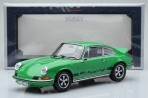 Porsche 911 Carrera RS 2.7 Zaļš Norev 1:18 187680 Metāls — attēls 6 no 6