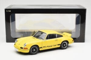 Porsche 911 Carrera RS 2.7 Dzeltens AUTOart 1:18 78053 Metāls — attēls 8 no 8
