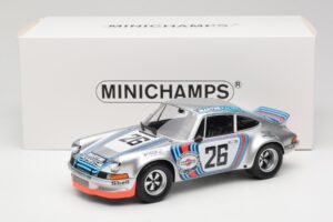 Porsche 911 Carrera RSR Group 4 GT #26 Martini Racing H. Muller / G. van Lennep GT Class Winner 1000 km Dijon 1973 Minichamps — attēls 6 no 6