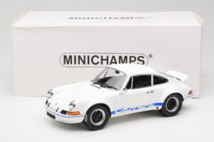 Porsche 911 Carrera RSR Group 4 GT Balts & Zils 1973 Minichamps 1:18 107065020 Metāls — attēls 6 no 6
