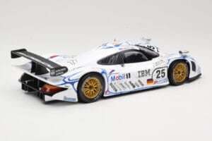 Porsche 911 GT1 #25 Porsche AG U. Alzen / J. Muller / B. Wollek 24 Hours of Le Mans 1998 Maisto 1:18 56052 Metāls — attēls 3 no 8