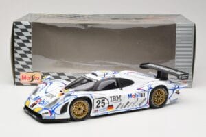 Porsche 911 GT1 #25 Porsche AG U. Alzen / J. Muller / B. Wollek 24 Hours of Le Mans 1998 Maisto 1:18 56052 Metāls — attēls 8 no 8
