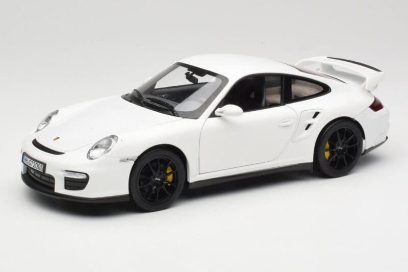 Porsche 911 GT2 997.1 Balts Norev 1:18 187572 Metāls
