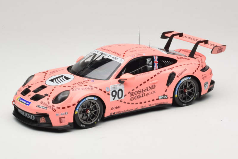 Porsche 911 GT3 Cup 992 #90 J. Malin Brands Hatch 2023 IXO 1:18 18RMC225 Metāls