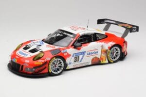 Porsche 911 GT3 R #31 Frikadelli Racing N. Siedler / M. Seefried 24 Hours Nürburgring 2018 Minichamps 1:18 153186931 Metāls