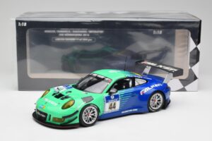 Porsche 911 GT3 R #44 Falken Motorsport W. Henzler / P. Dumbreck NBR 2016 Minichamps 1:18 155166044 Metāls — attēls 6 no 6
