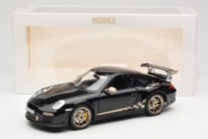 Porsche 911 997 GT3 RS Melns Norev 1:18 187563 Metāls — attēls 8 no 8