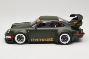 Porsche 911 RWB Penthouse Kaki Green GT Spirit 1:18 GT559 Sveķi — attēls 3 no 6