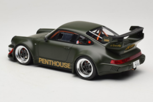 Porsche 911 RWB Penthouse Kaki Green GT Spirit 1:18 GT559 Sveķi — attēls 5 no 6