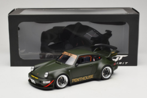 Porsche 911 RWB Penthouse Kaki Green GT Spirit 1:18 GT559 Sveķi — attēls 6 no 6