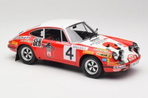 Porsche 911 S #4 G. Larrousse / M. Perramond 2nd Place Rally Monte Carlo 1972 Minichamps 1:18 107726804 Sveķi — attēls 4 no 6