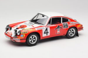 Porsche 911 S #4 G. Larrousse / M. Perramond 2nd Place Rally Monte Carlo 1972 Minichamps 1:18 107726804 Sveķi