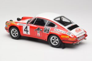 Porsche 911 S #4 G. Larrousse / M. Perramond 2nd Place Rally Monte Carlo 1972 Minichamps 1:18 107726804 Sveķi — attēls 5 no 6