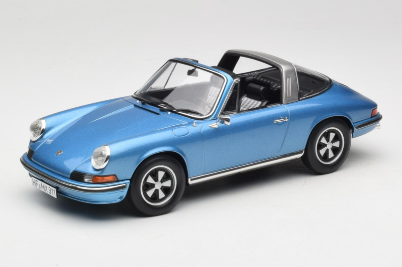 Porsche 911 S Targa Blue Metallic Norev 1:18 187646 Metāls