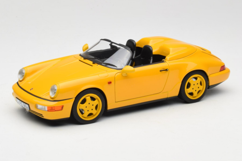 Porsche 911 964 Speedster Speed Yellow Norev 1:18 187130 Metāls