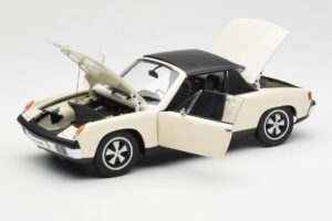 Porsche 914/6 Gaiša Ziloņkauls AUTOart 1:18 77933 Metāls — attēls 2 no 8