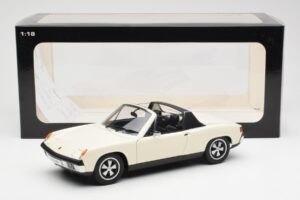 Porsche 914/6 Gaiša Ziloņkauls AUTOart 1:18 77933 Metāls — attēls 8 no 8