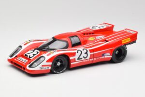 Porsche 917K #23 R. Attwood / H. Herrmann 24 Hours of Le Mans Winner 1970 Norev 1:18 187586 Metāls