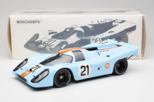Porsche 917K Gulf #21 P. Rodriguez / L. Kinnunen J.W. Automotive Engineering 24 Hours of Le Mans 1970 Minichamps 1:12 1237066 — attēls 6 no 6