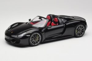 Porsche 918 Spyder Bazalts Melns Metaliks Minichamps 1:18 110062431 Metāls