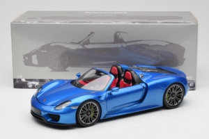 Porsche 918 Spyder Blue Metallic Minichamps 1:18 110062432 Metāls — attēls 8 no 8